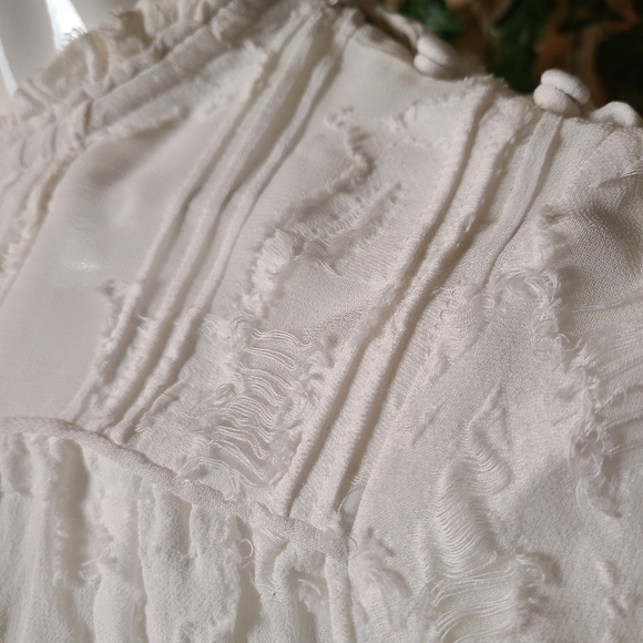 Aritzia Wilfred Women's White Semi-sheer Lourdes Blouse size S - Picture 10 of 16